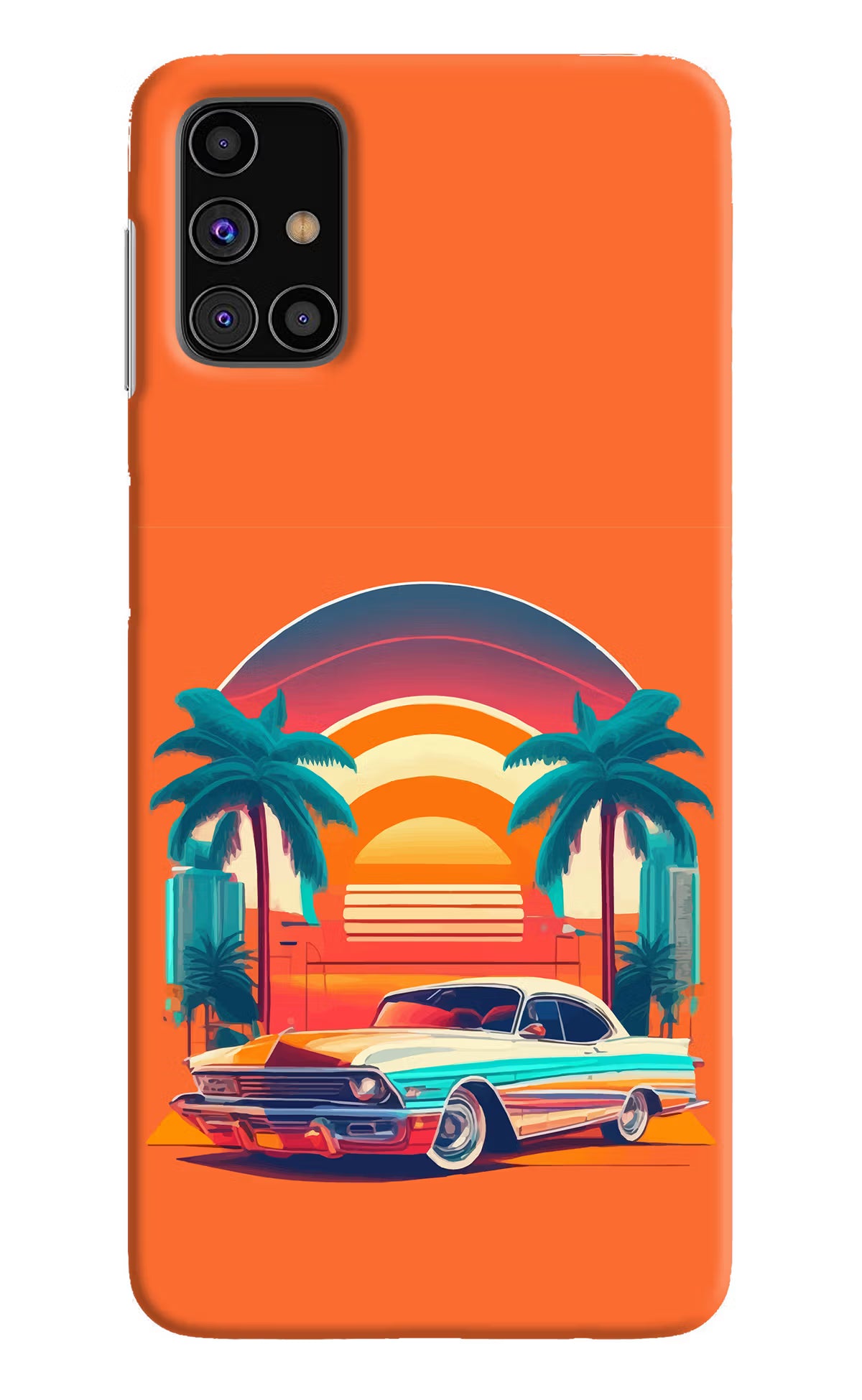 Palm Drive 80s Samsung M31s Hard Case Back Cover by Casekaro