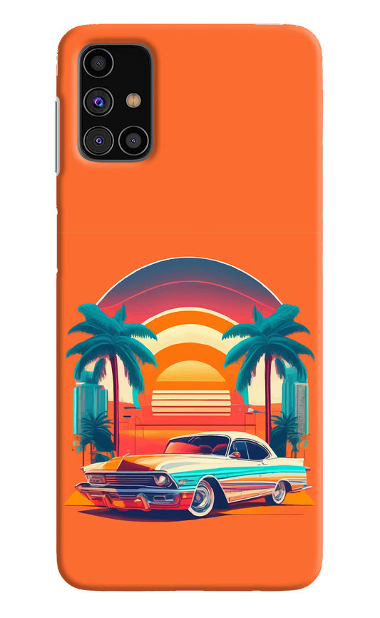 Palm Drive 80s Samsung M31s Hard Case Back Cover by Casekaro