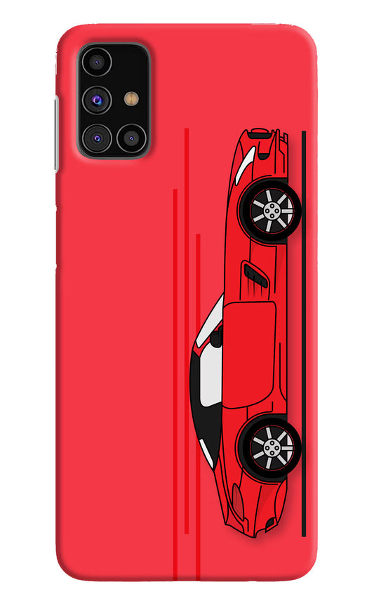Red Velocity Samsung M31s Hard Case Back Cover by Casekaro
