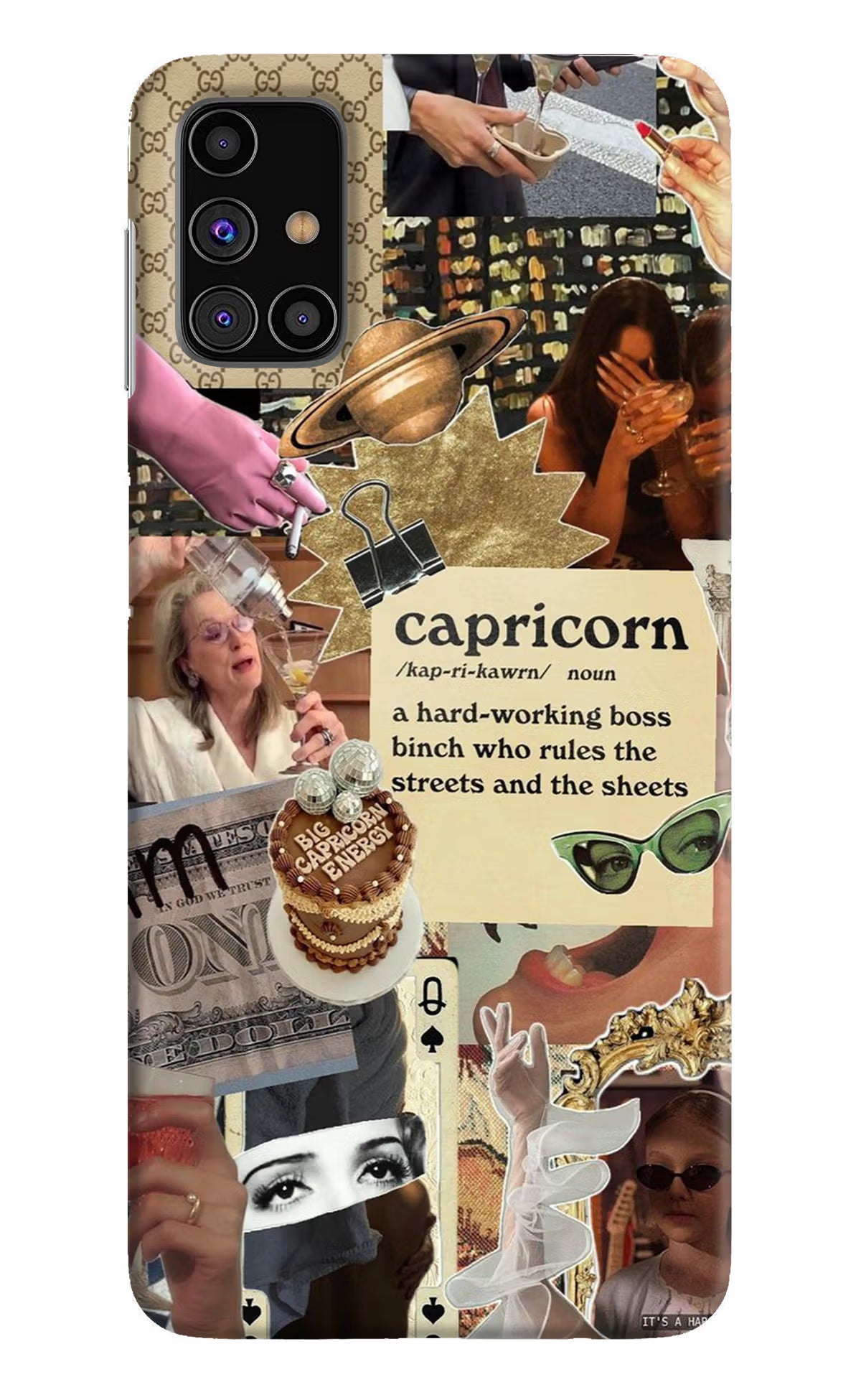 Capricorn Zodiac Samsung M31s Hard Case Back Cover by Casekaro