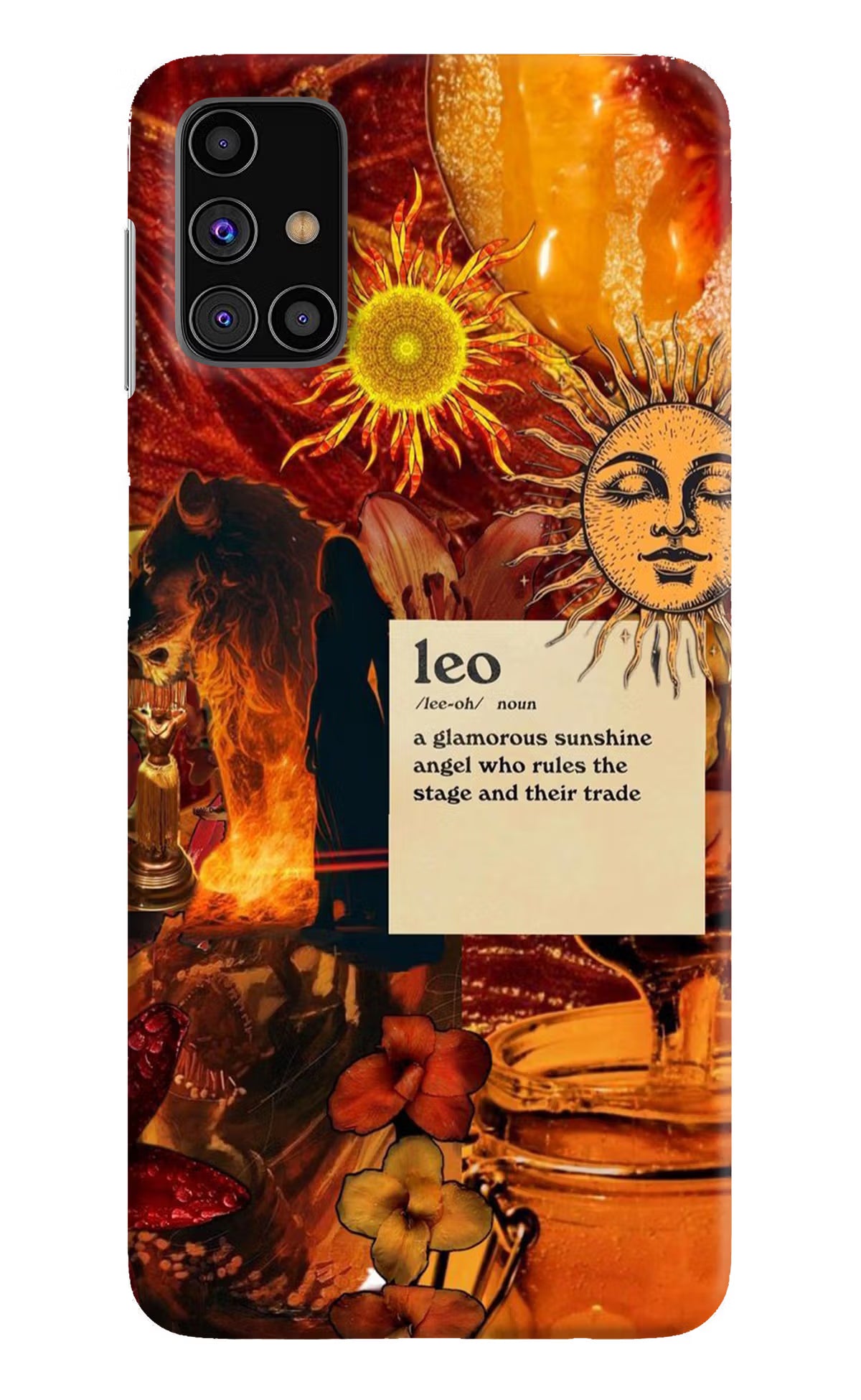 Leo Zodiac Samsung M31s Hard Case Back Cover by Casekaro