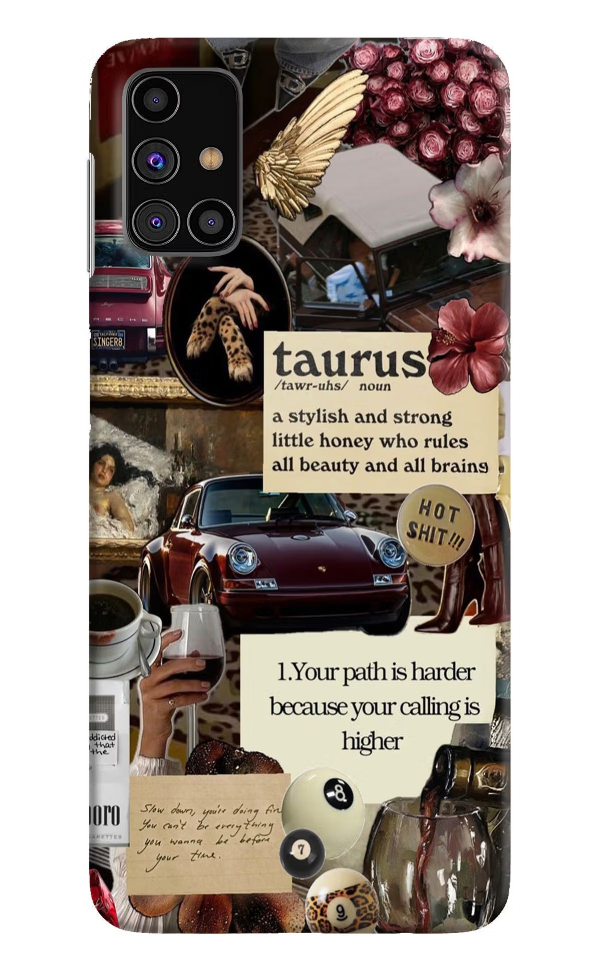Taurus Zodiac Samsung M31s Hard Case Back Cover by Casekaro