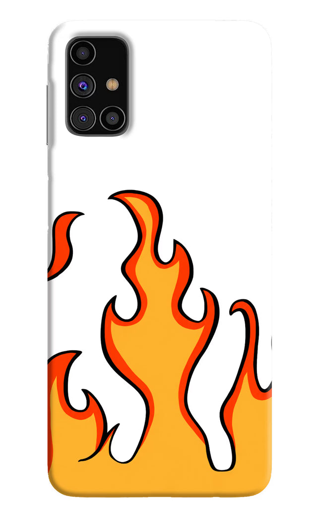 Fired Up – White Samsung M31s Hard Case Back Cover by Casekaro