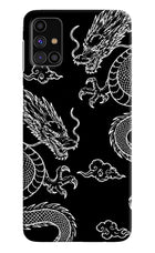 Twin Dragons Samsung M31s Hard Case Back Cover by Casekaro