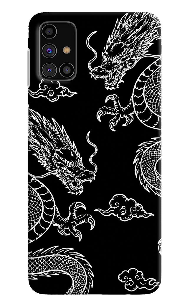 Twin Dragons Samsung M31s Hard Case Back Cover by Casekaro