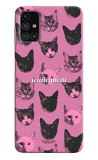 Pink Cats Samsung M31s Hard Case Back Cover by Casekaro