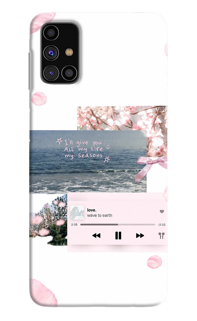Wave to earth Samsung M31s Hard Case Back Cover by Casekaro