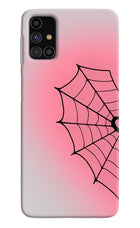 Pink Web Samsung M31s Hard Case Back Cover by Casekaro