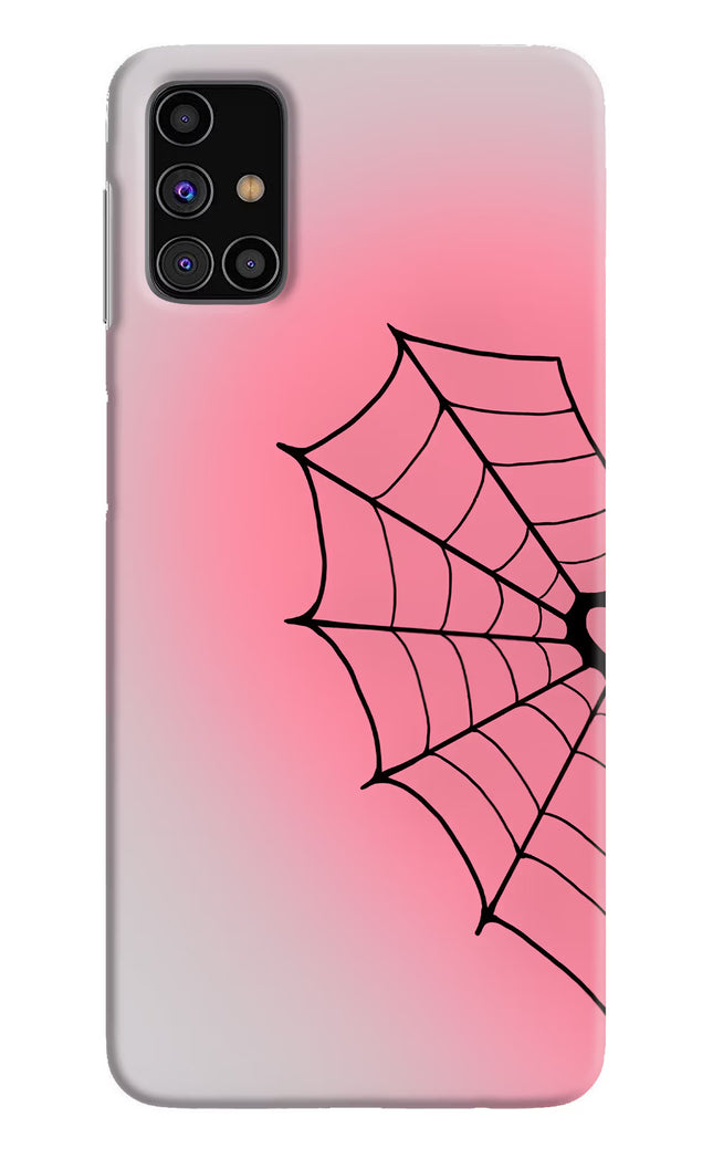 Pink Web Samsung M31s Hard Case Back Cover by Casekaro