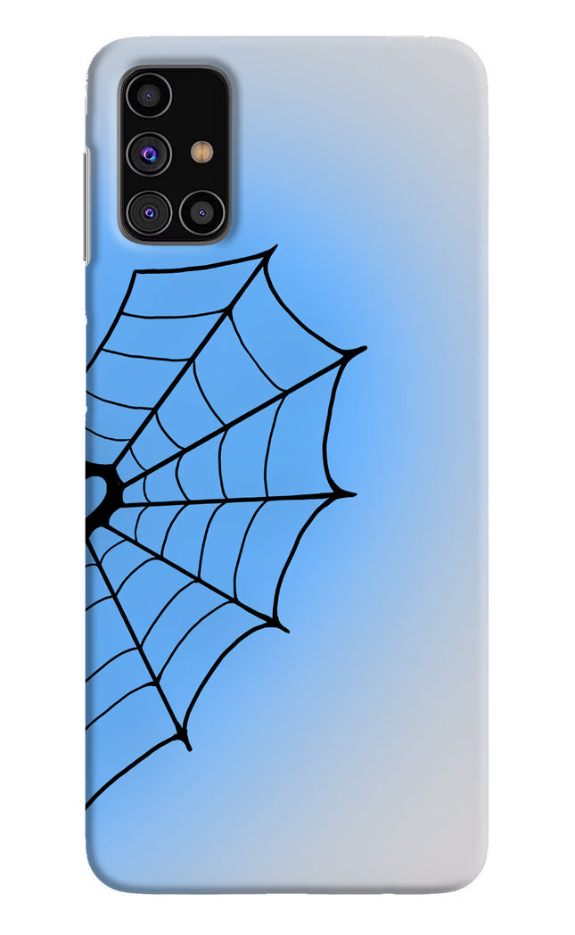 Blue Web Samsung M31s Hard Case Back Cover by Casekaro