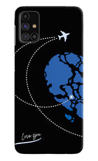 Love Orbit Samsung M31s Hard Case Back Cover by Casekaro