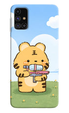 Tiger Treat Samsung M31s Hard Case Back Cover by Casekaro