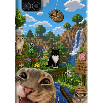 Minecraft Cat Chaos Samsung M31s Hard Case Back Cover by Casekaro