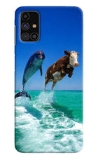 Dolphin vs Cow Samsung M31s Hard Case Back Cover by Casekaro