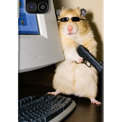 Hacker Hamster Samsung M31s Hard Case Back Cover by Casekaro