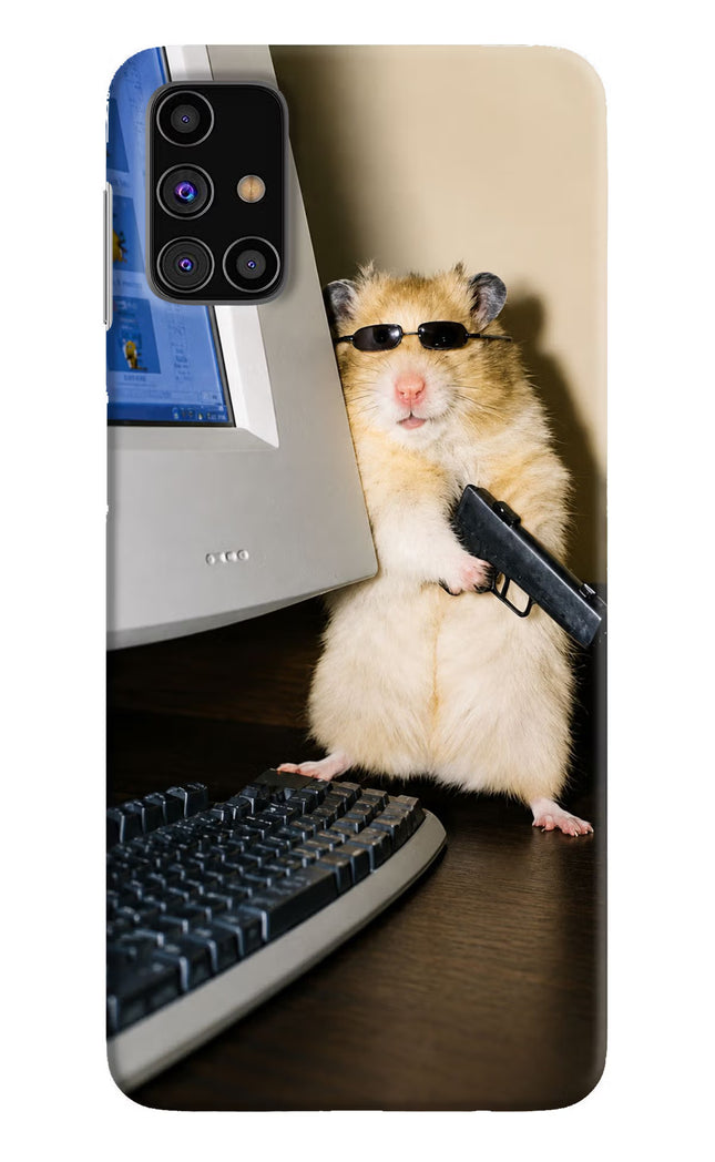 Hacker Hamster Samsung M31s Hard Case Back Cover by Casekaro