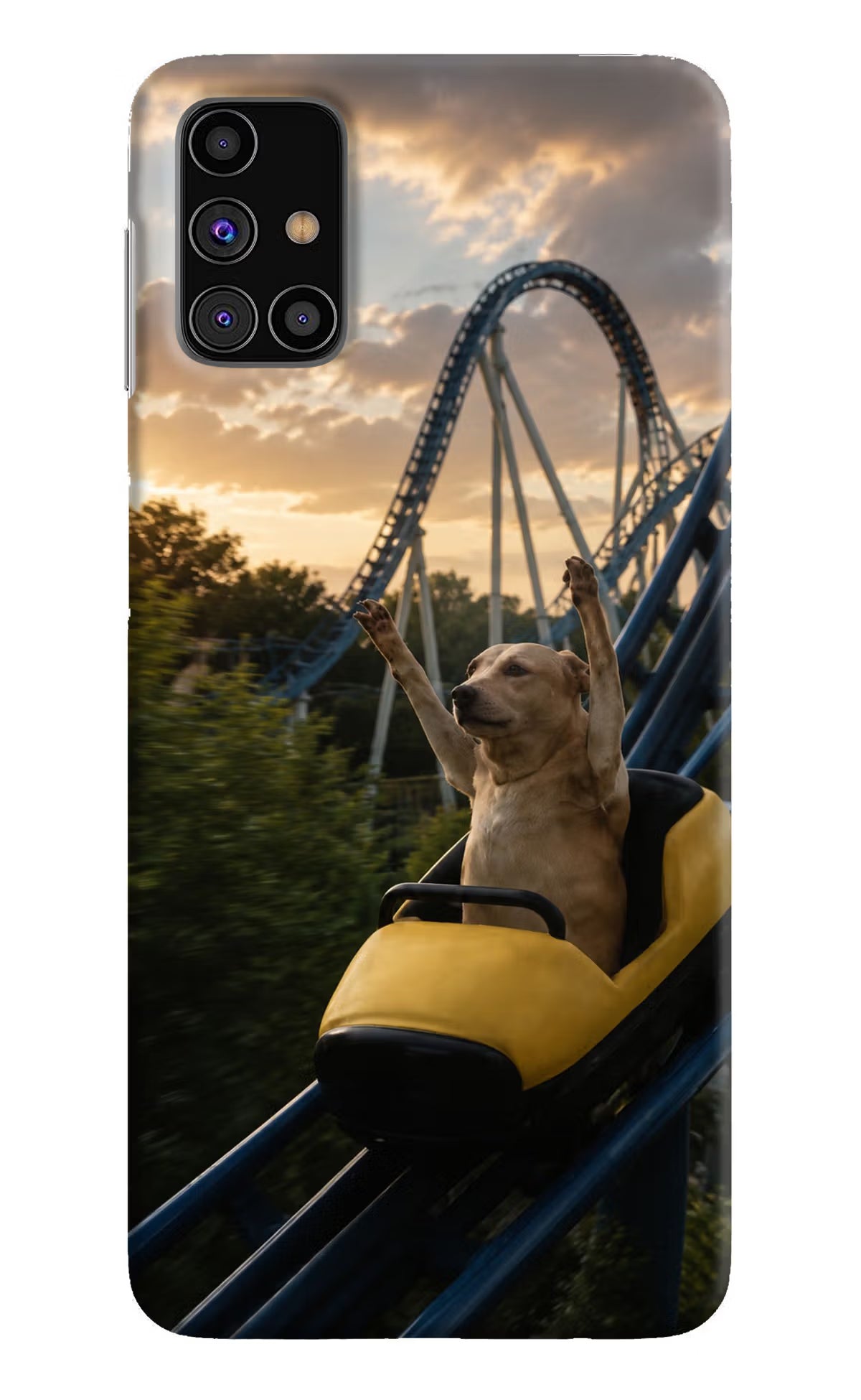 Rollercoaster Dog Samsung M31s Back Cover