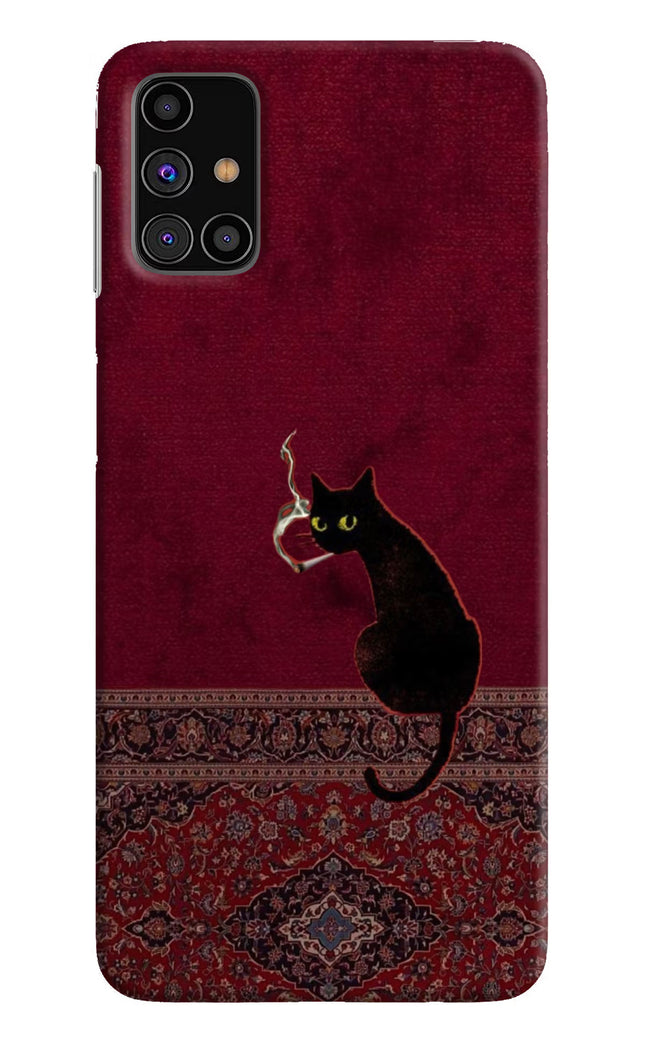 Midnight Cat Samsung M31s Hard Case Back Cover by Casekaro