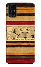 Vinyl Stripes Samsung M31s Hard Case Back Cover by Casekaro