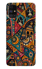 Folk Print Samsung M31s Back Cover