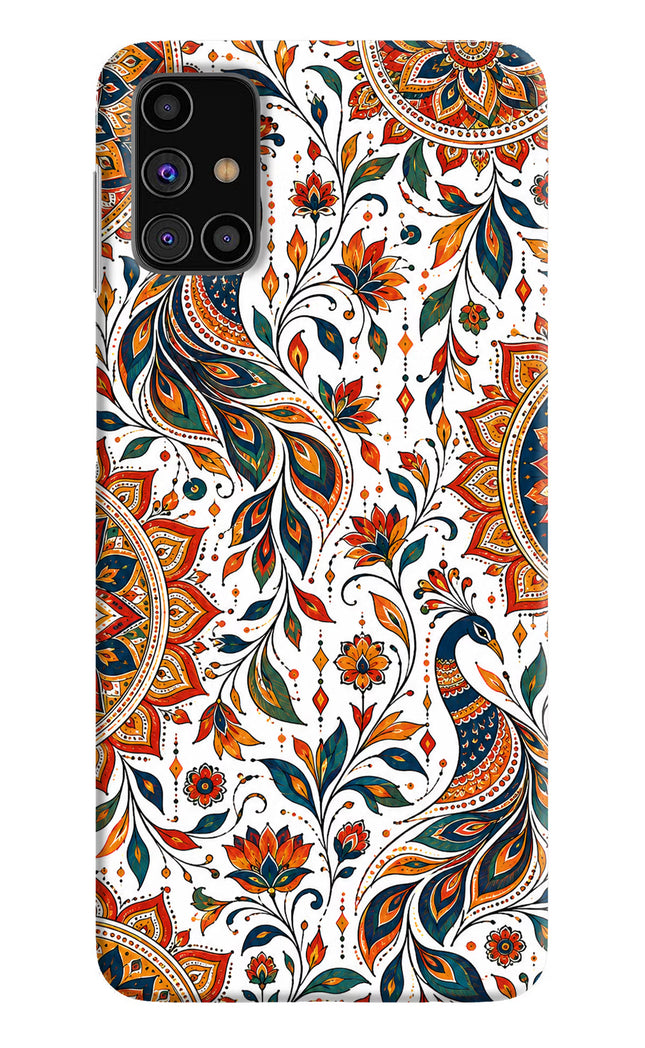 White Mayura Samsung M31s Hard Case Back Cover by Casekaro