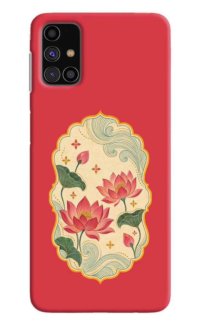 Pink Lotus Samsung M31s Hard Case Back Cover by Casekaro