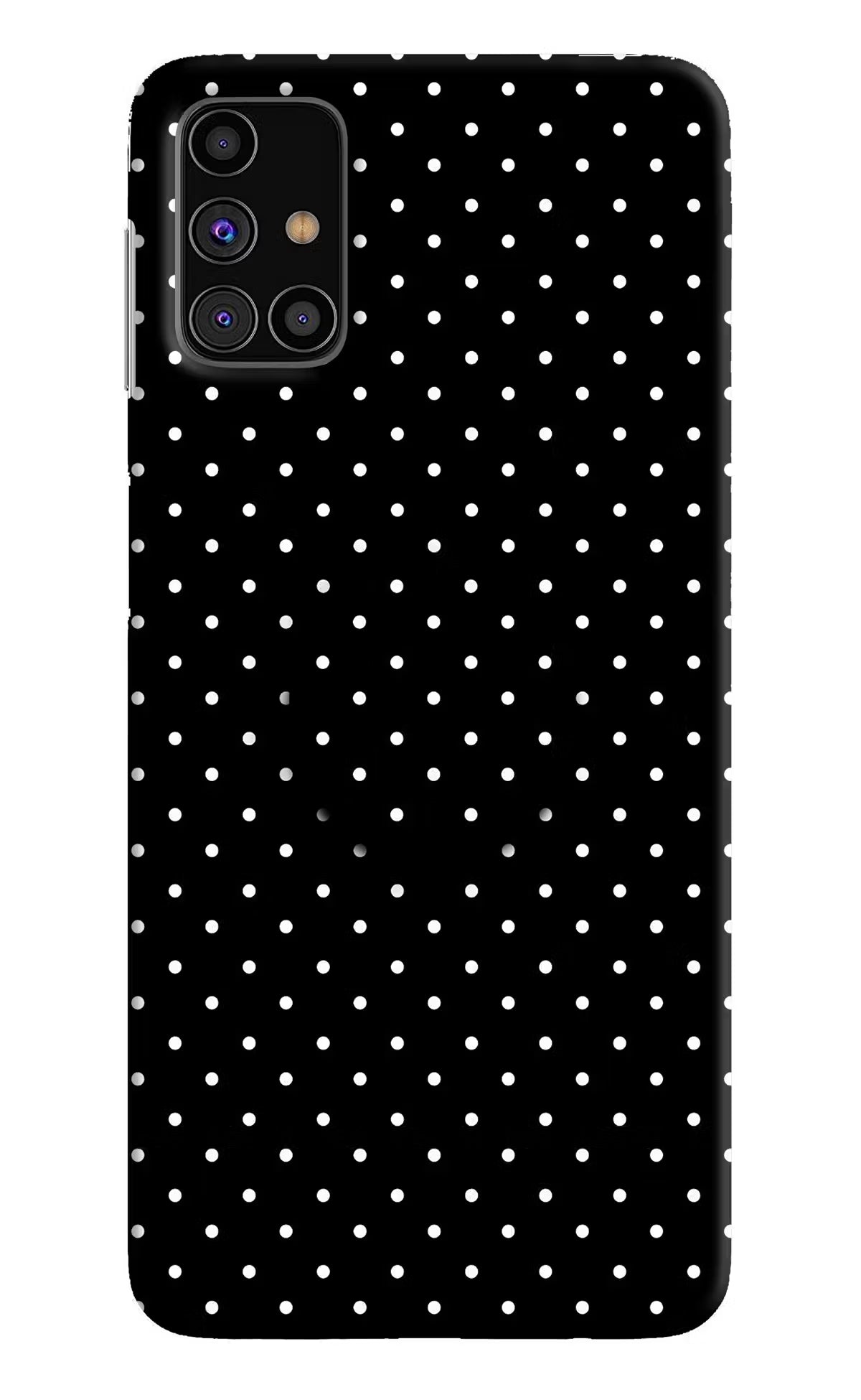 White Dots Samsung M31s Pop Case by Casekaro