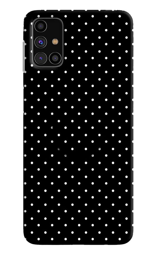 White Dots Samsung M31s Pop Case by Casekaro