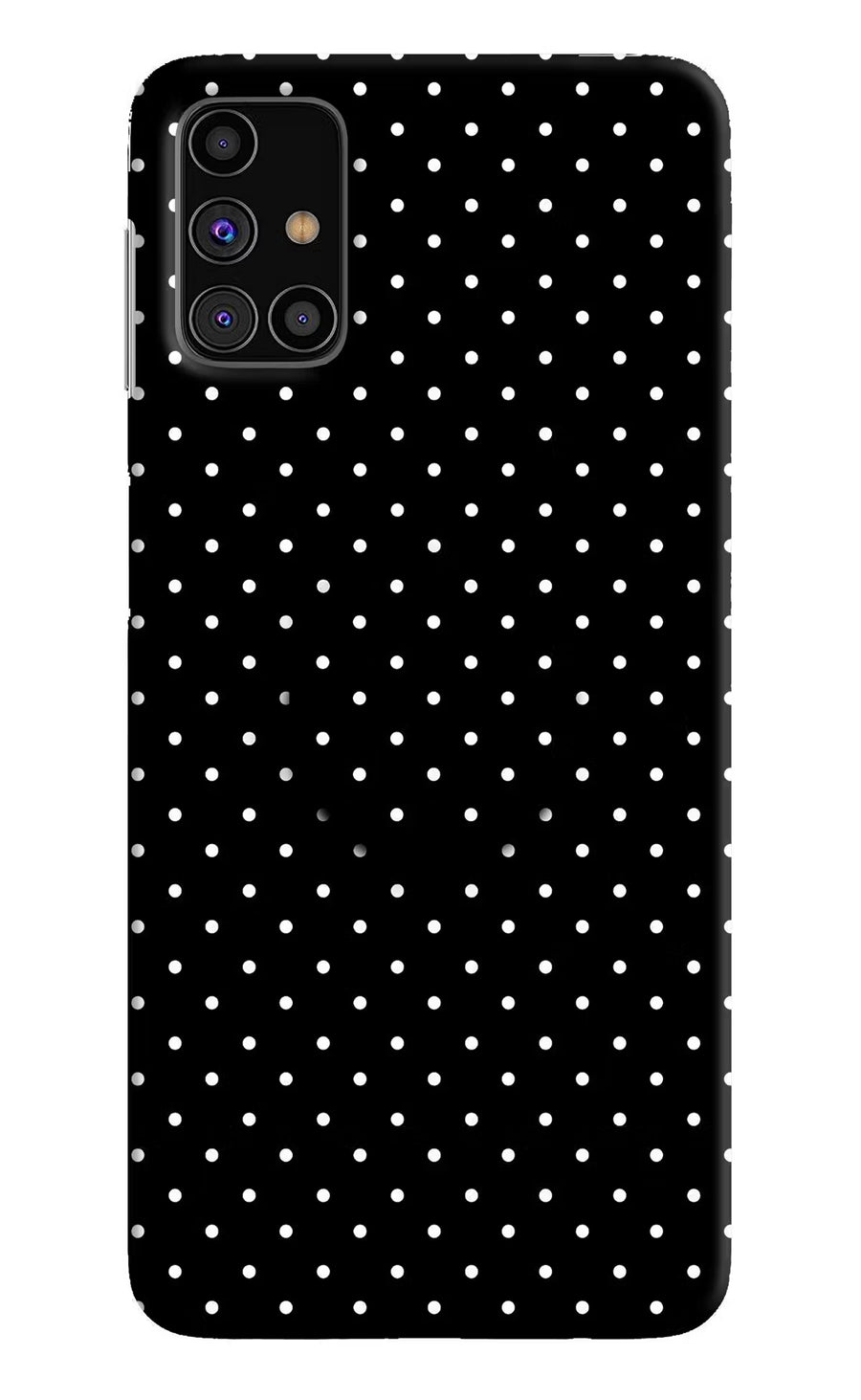 White Dots Samsung M31s Pop Case, Hard case