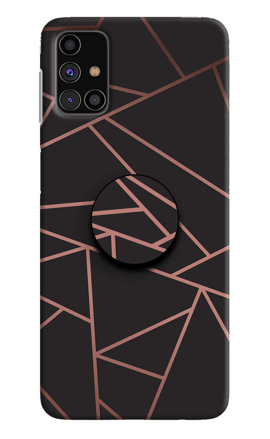 Geometric Pattern Samsung M31s Pop Case by Casekaro