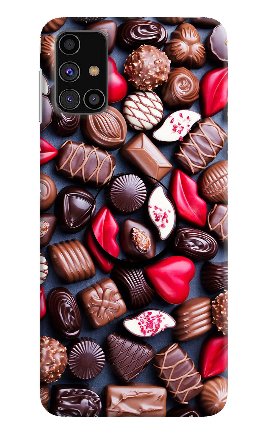 Chocolates Samsung M31s Pop Case, Hard case