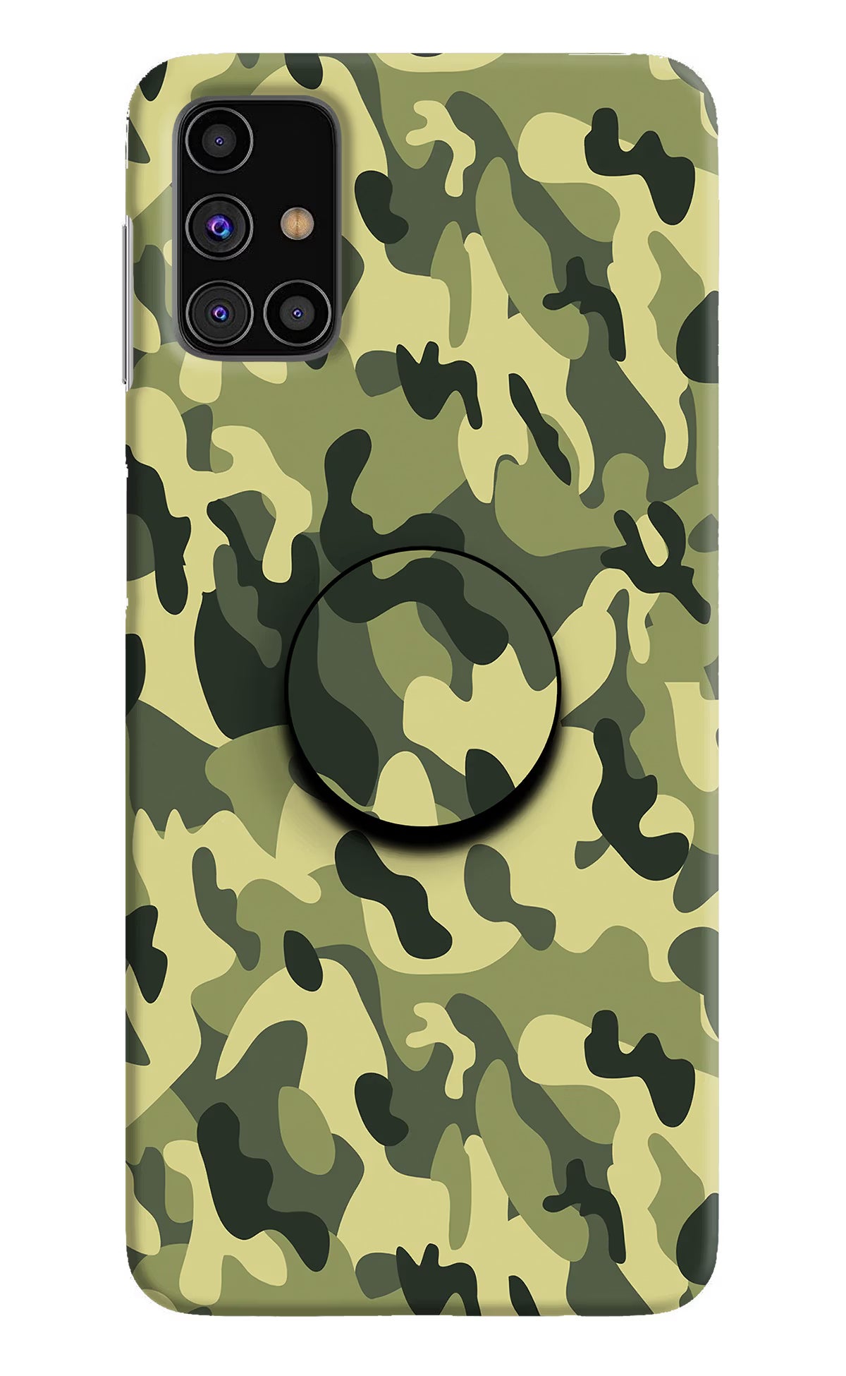 Camouflage Samsung M31s Pop Case by Casekaro