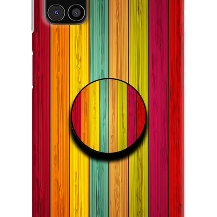 Multicolor Wooden Samsung M31s Pop Case by Casekaro