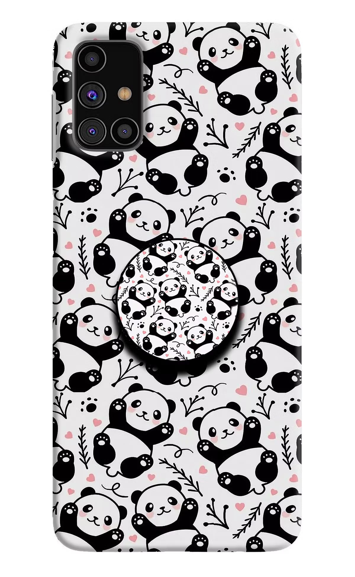Cute Panda Samsung M31s Pop Case by Casekaro