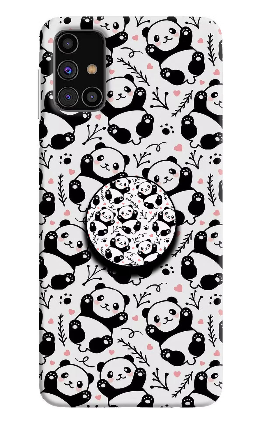 Cute Panda Samsung M31s Pop Case, Hard case
