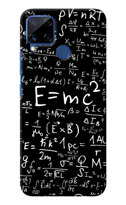 Physics Albert Einstein Formula Realme C15 Back Cover