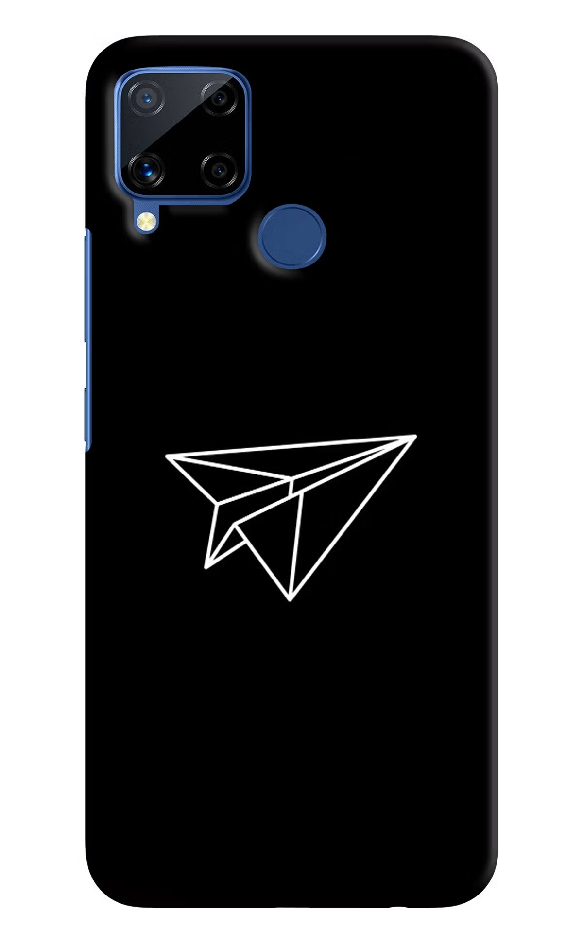 Paper Plane White Realme C15 Hard Case Back Cover by Casekaro