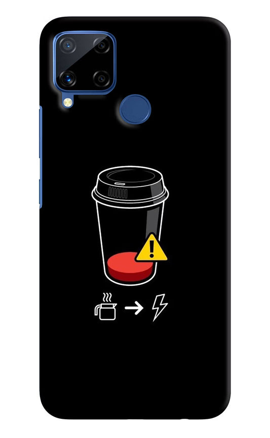Coffee Realme C15 Hard Case Back Cover by Casekaro