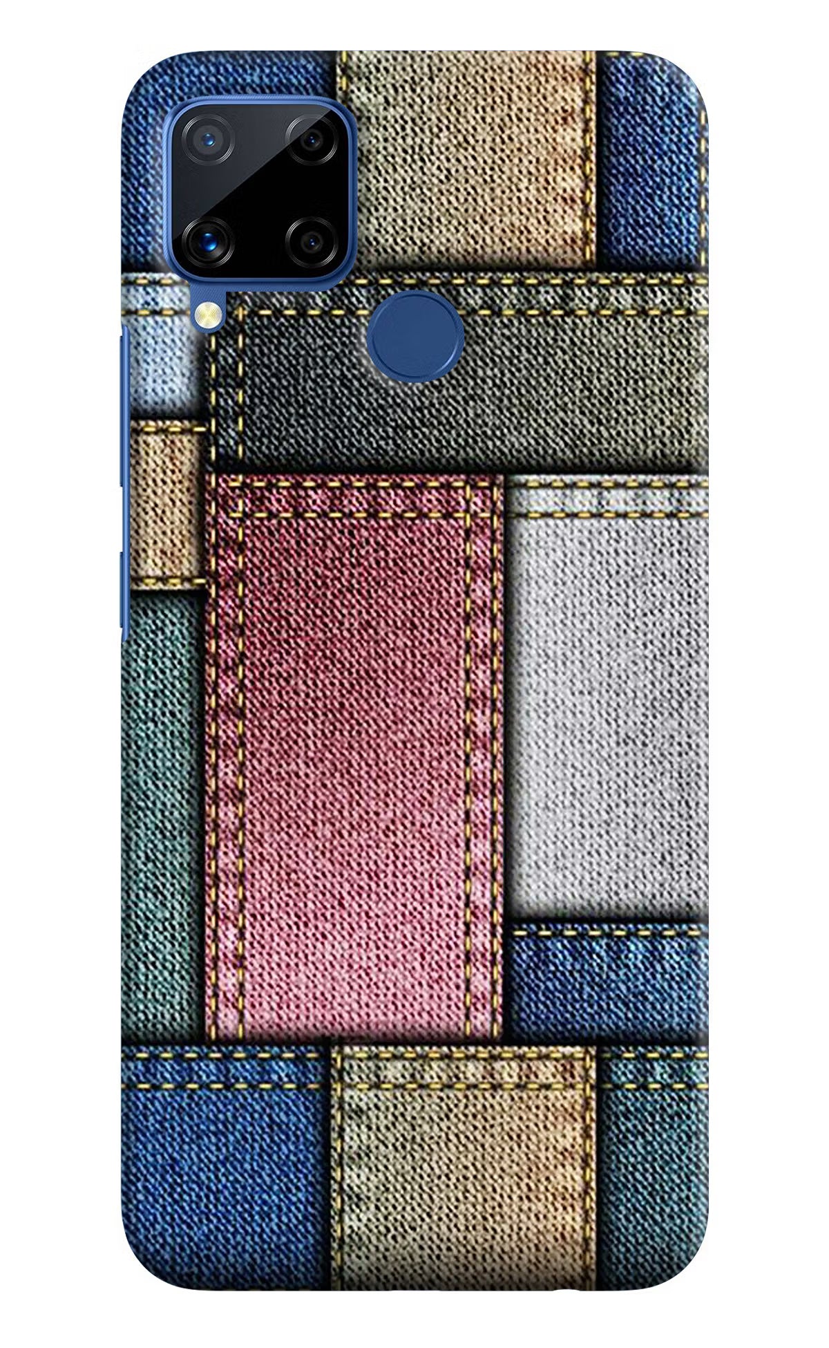Multicolor Jeans Realme C15 Hard Case Back Cover by Casekaro