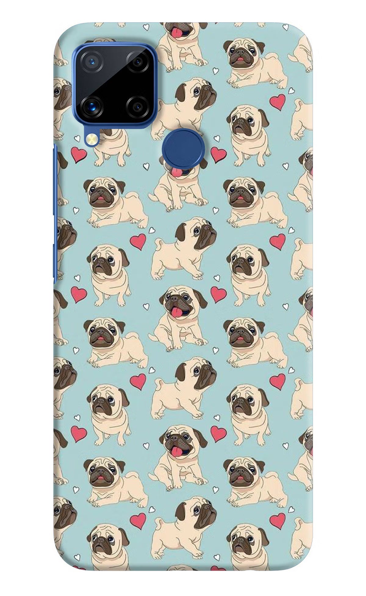 Pug Dog Realme C15 Hard Case Back Cover by Casekaro