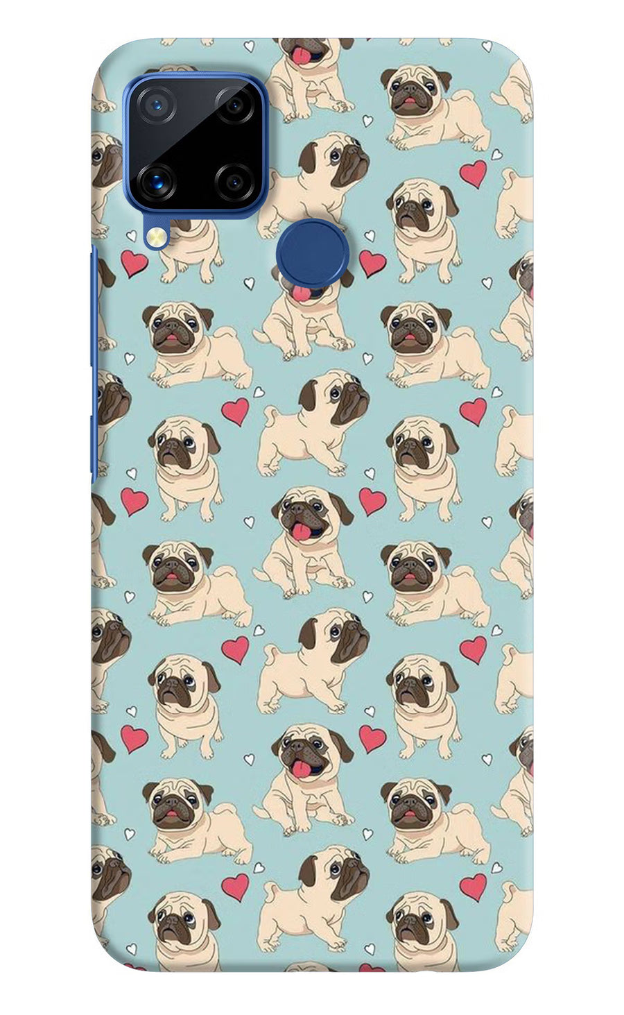 Pug Dog Realme C15 Back Cover, Hard case