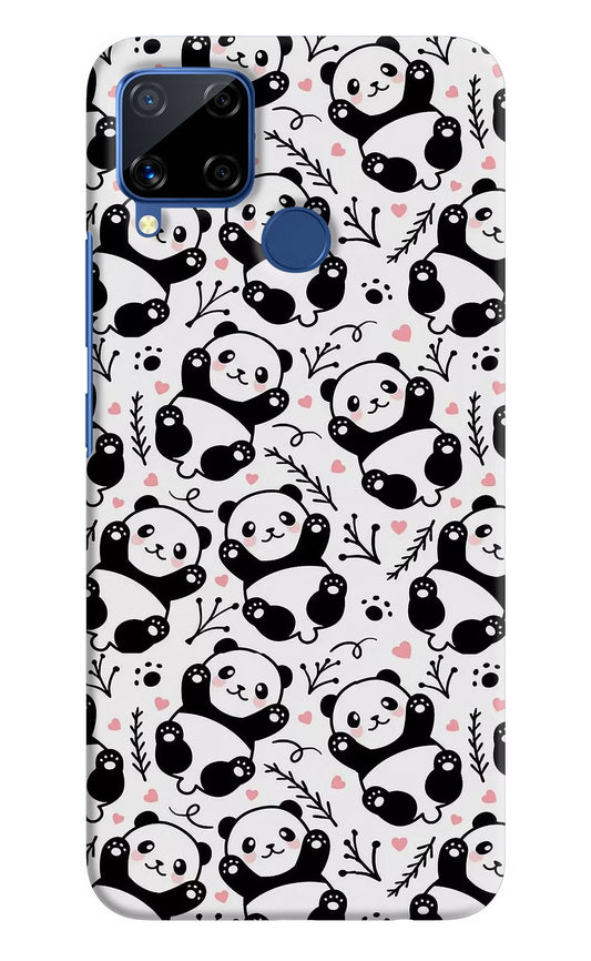 Cute Panda Realme C15 Hard Case Back Cover by Casekaro