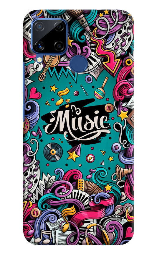 Music Graffiti Realme C15 Hard Case Back Cover by Casekaro