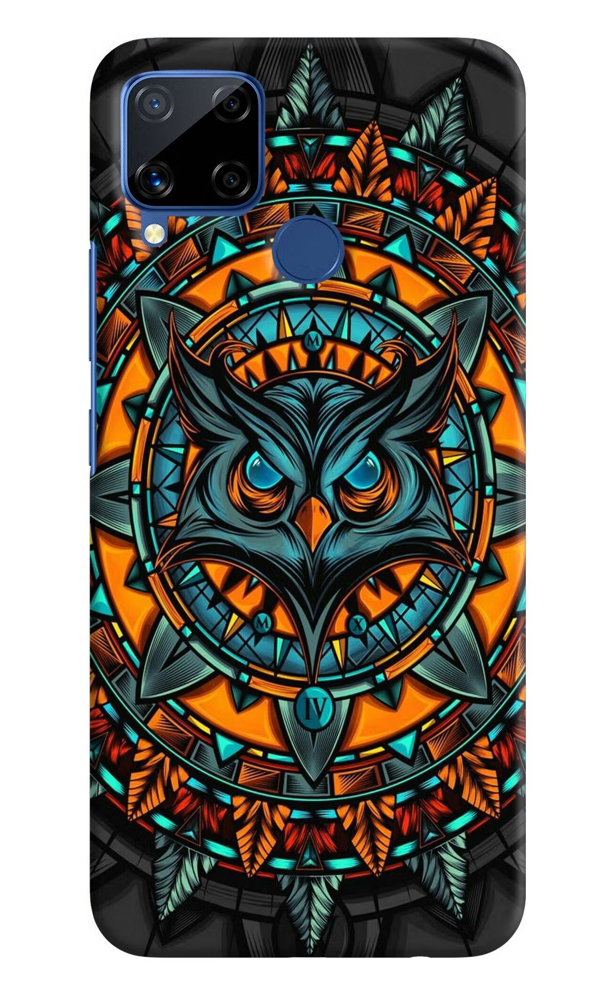 Angry Owl Art Realme C15 Hard Case Back Cover by Casekaro