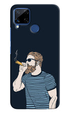 Smoking Realme C15 Hard Case Back Cover by Casekaro