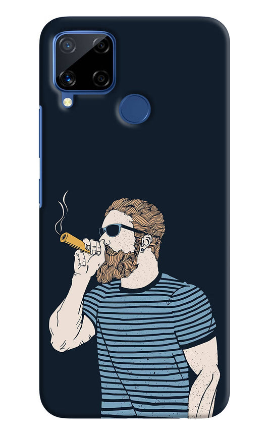 Smoking Realme C15 Hard Case Back Cover by Casekaro