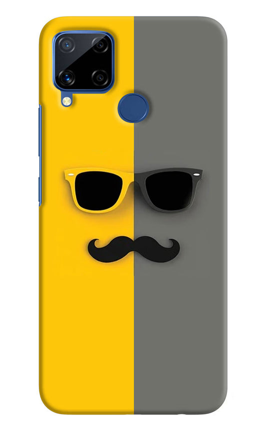Sunglasses with Mustache Realme C15 Hard Case Back Cover by Casekaro