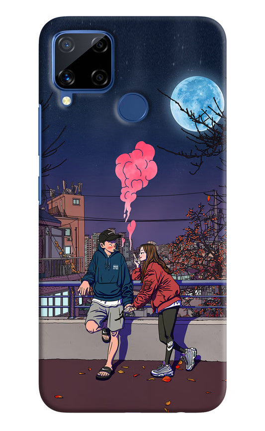 Chilling Couple Realme C15 Hard Case Back Cover by Casekaro