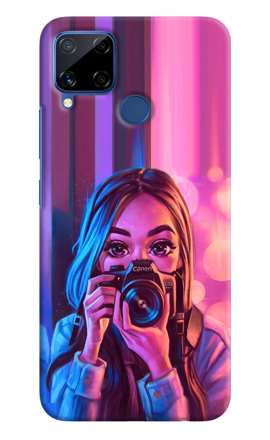 Girl Photographer Realme C15 Hard Case Back Cover by Casekaro