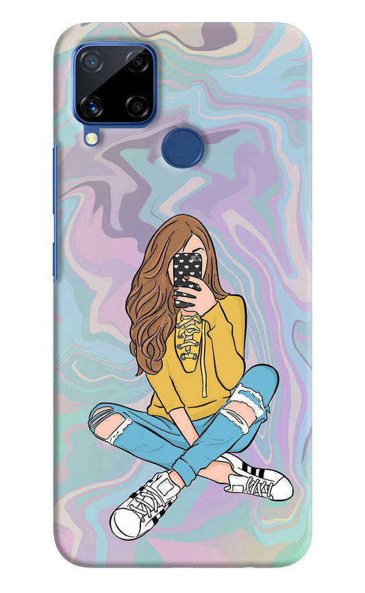 Selfie Girl Realme C15 Hard Case Back Cover by Casekaro